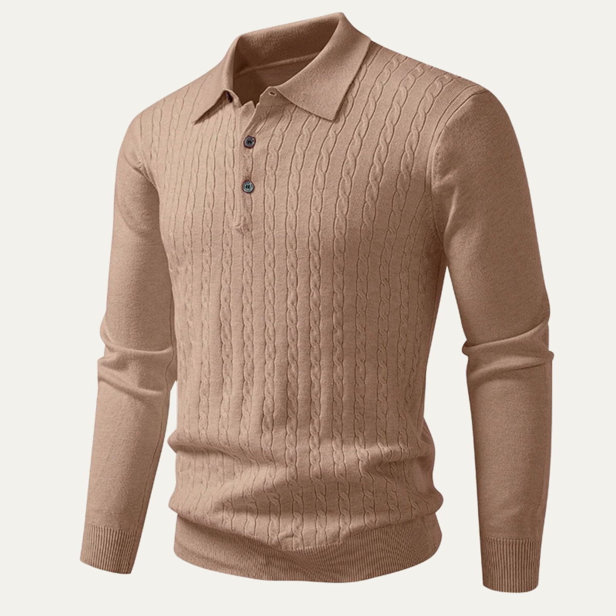 The Soverato Men’s Soft Cotton Casual Knit Polo Sweater