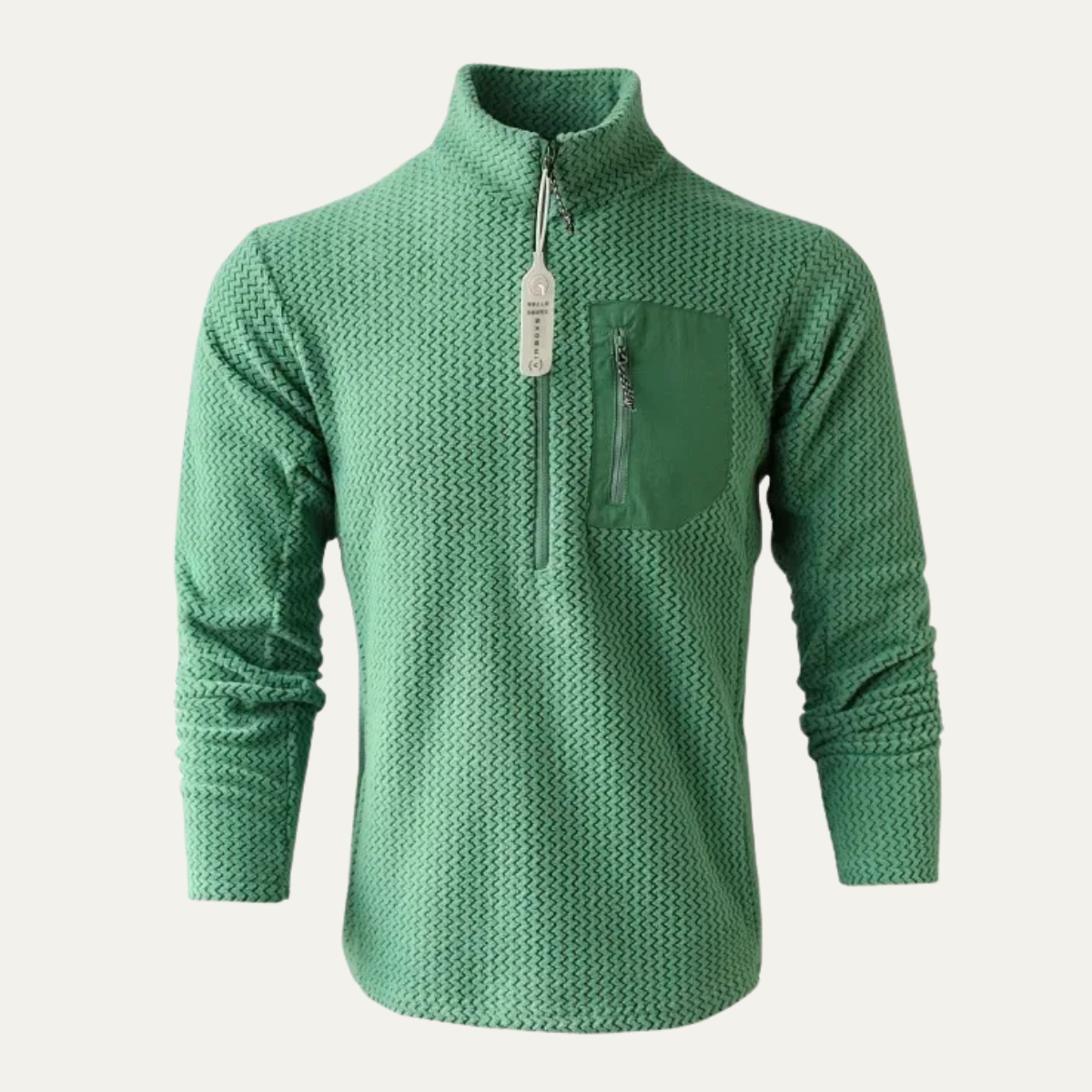 The Redwood Men’s Half Zip Sweater with Chest Pocket