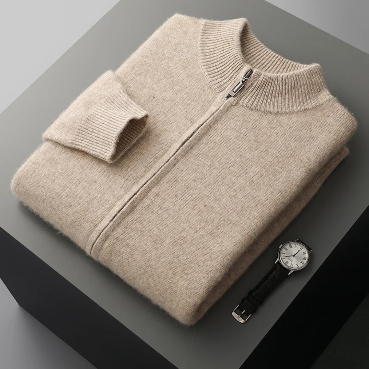 The Thornhill Sweater – Men's 100% Soft Luxury Wool Zip Cardigan