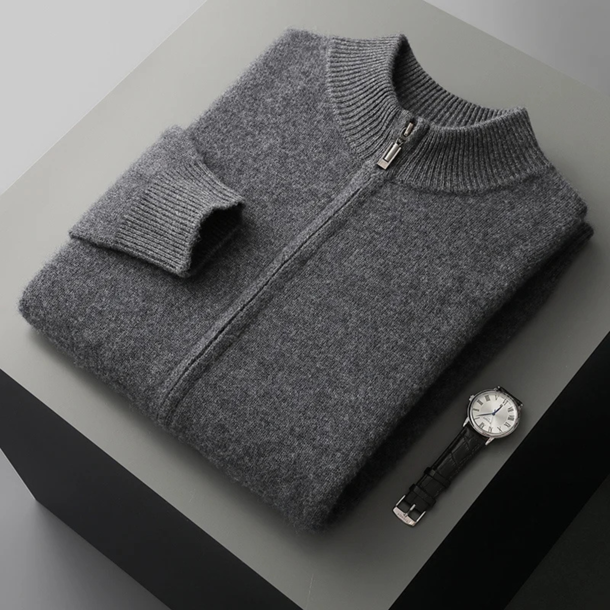 The Thornhill Sweater – Men's 100% Soft Luxury Wool Zip Cardigan