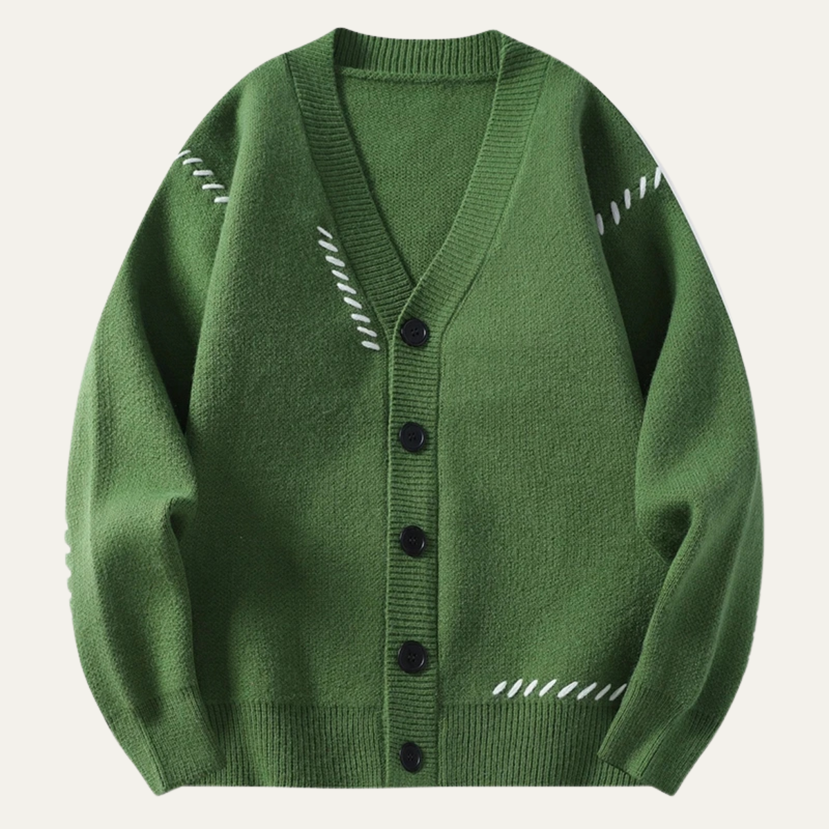 The Prosecco Men’s Casual Button Up V Neck Knit Sweater