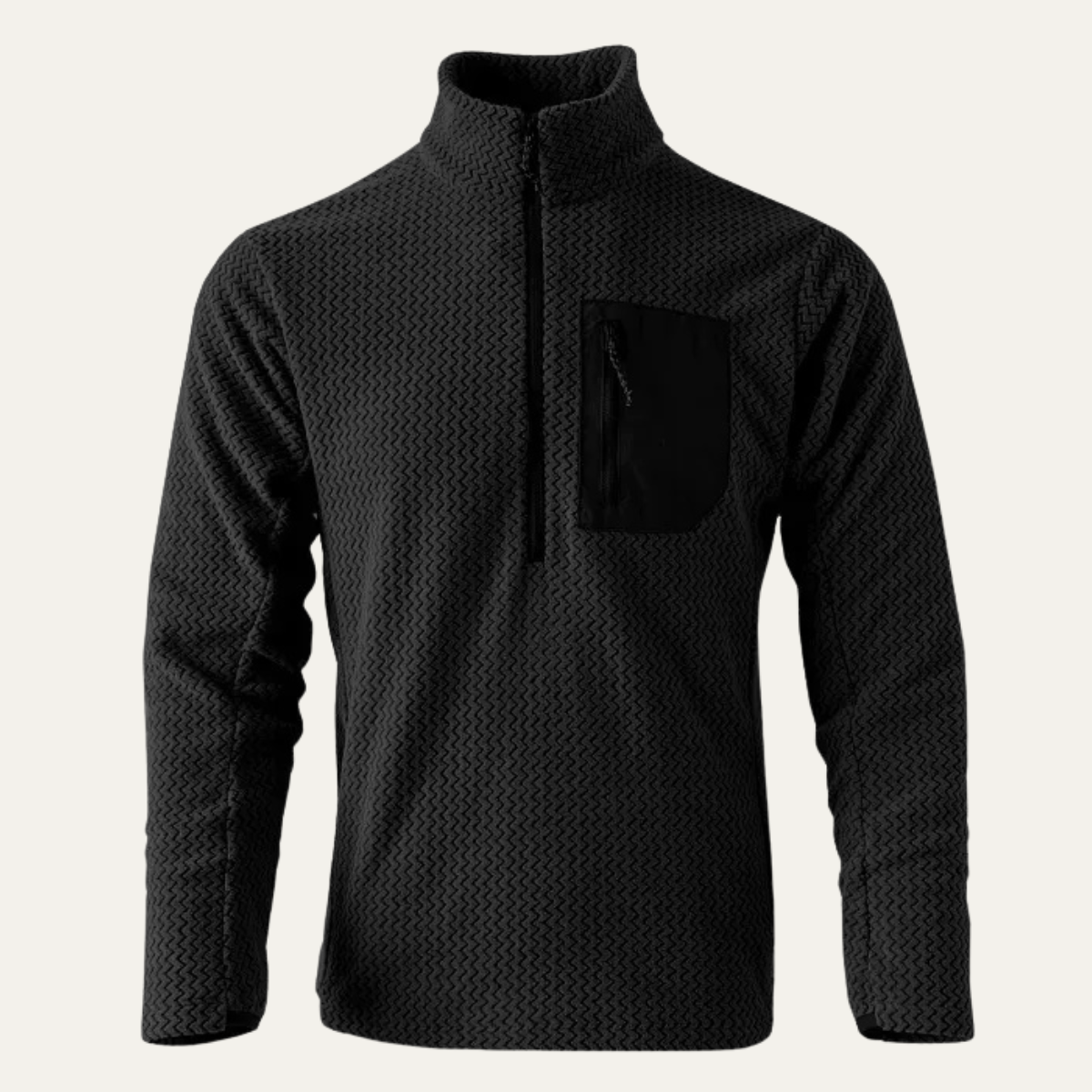The Warwick Men’s  Wavy Texture Sweater with Chest Pocket