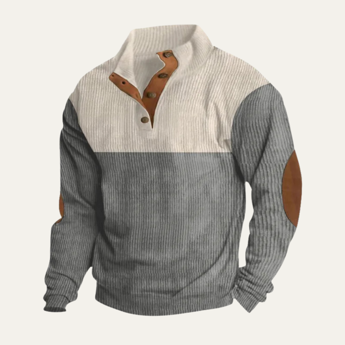 The Brookridge Men’s Two Tone Corduroy Sweater with Elbow Patches