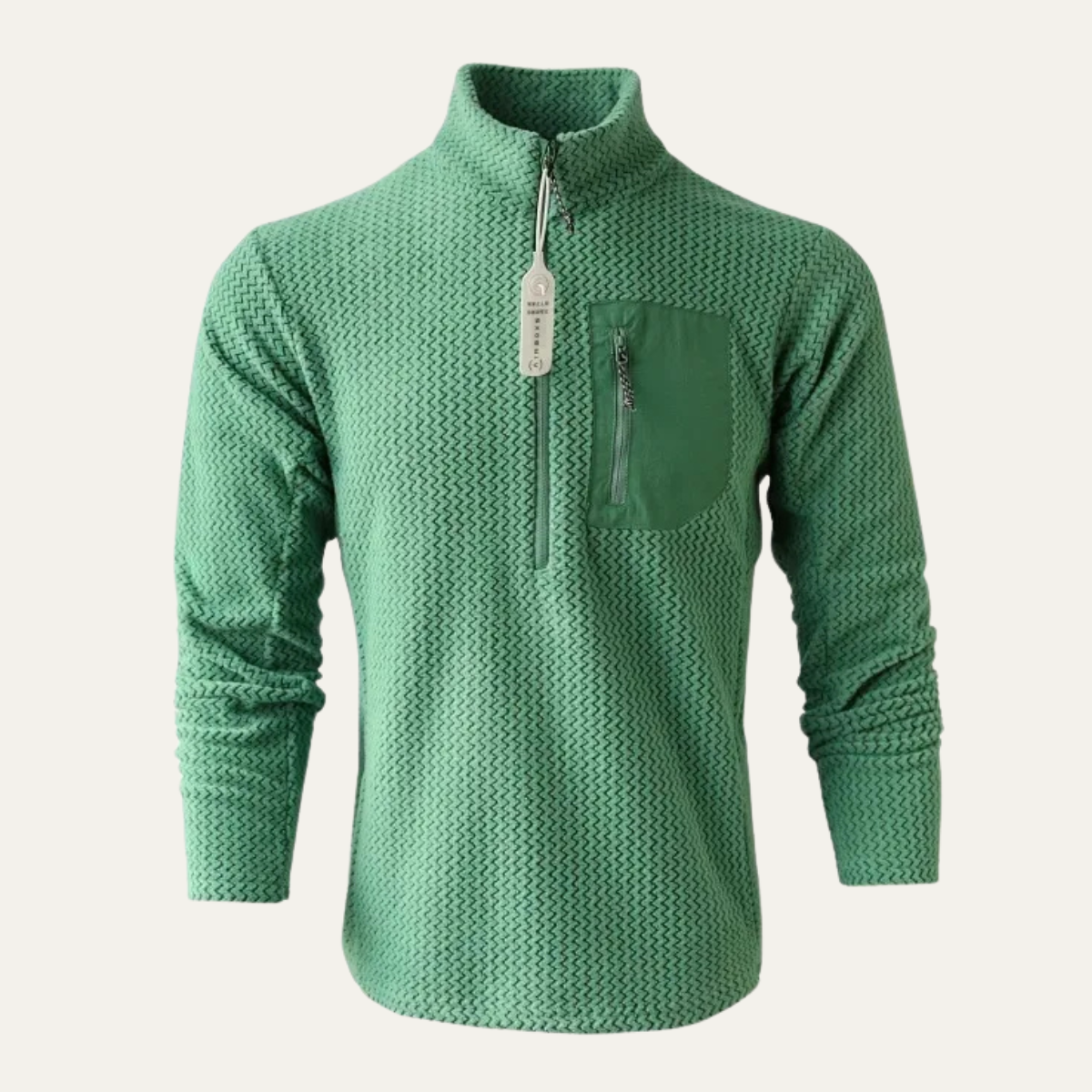The Bellano Men’s Half Zip Fleece Sweater with Chest Pocket