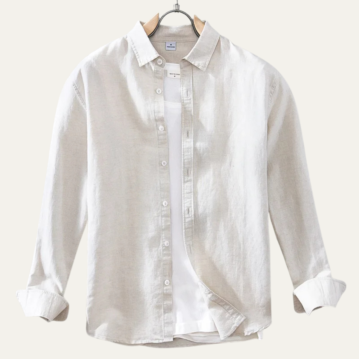 The Brookmoor Men’s Classic Linen Cotton Button Up Shirt
