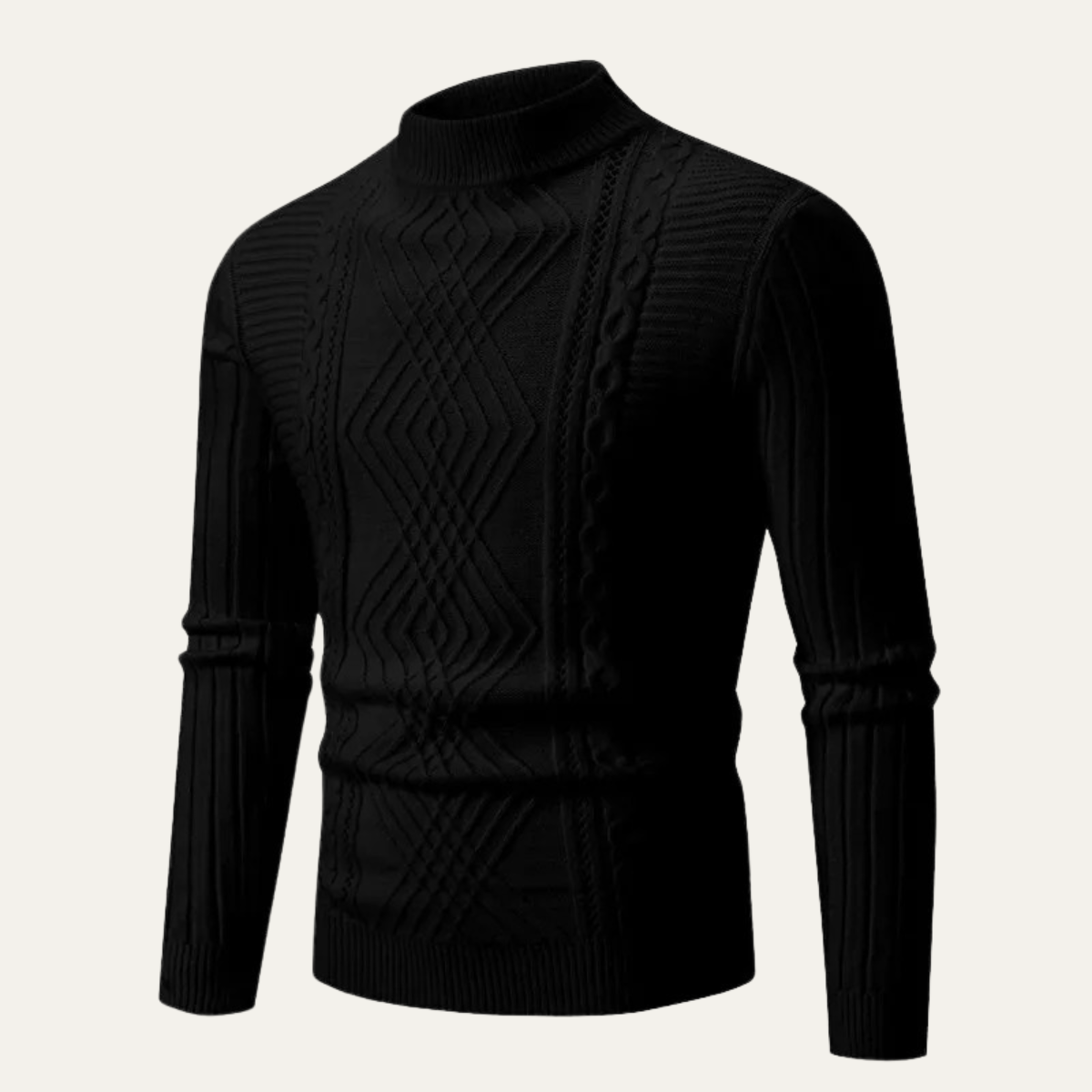 The Rosemont Men’s Mock Neck Slim Fit Knitted Sweater