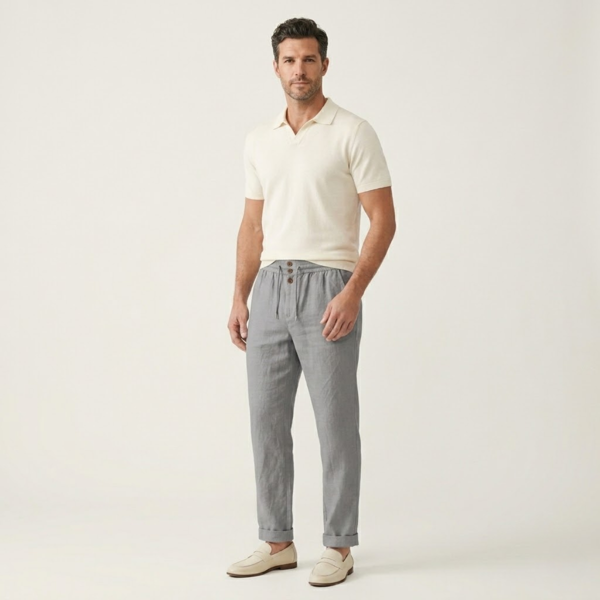 The Greenhaven Men’s Elegant Lightweight Summer Linen Pants