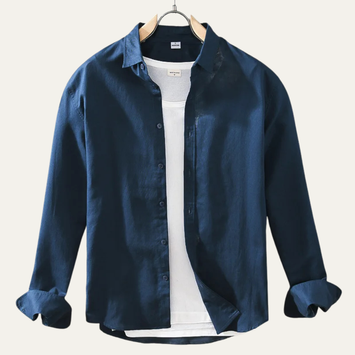 The Brookmoor Men’s Classic Linen Cotton Button Up Shirt