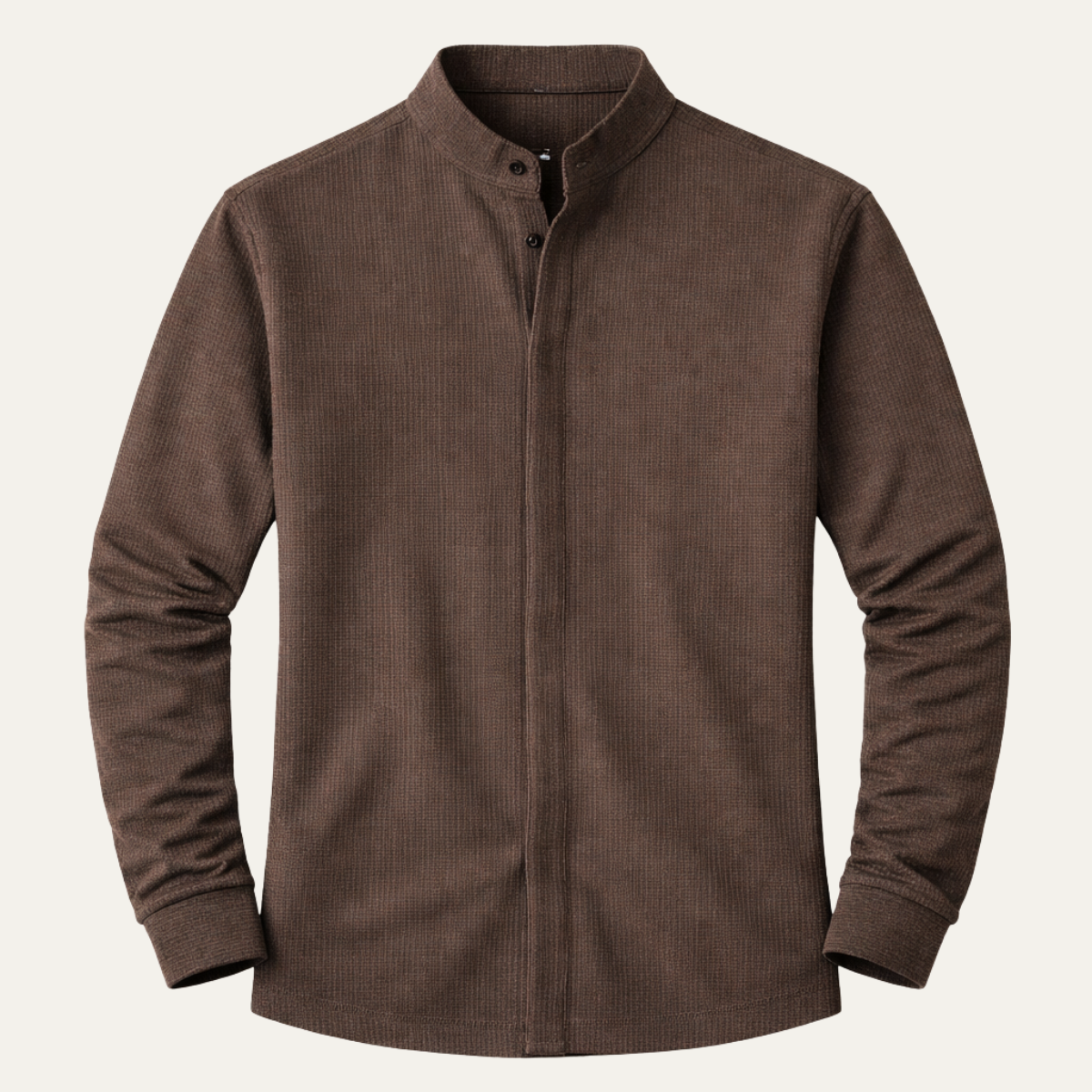 The Corniglia Men’s Slim Fit Stand Collar Knit Shirt