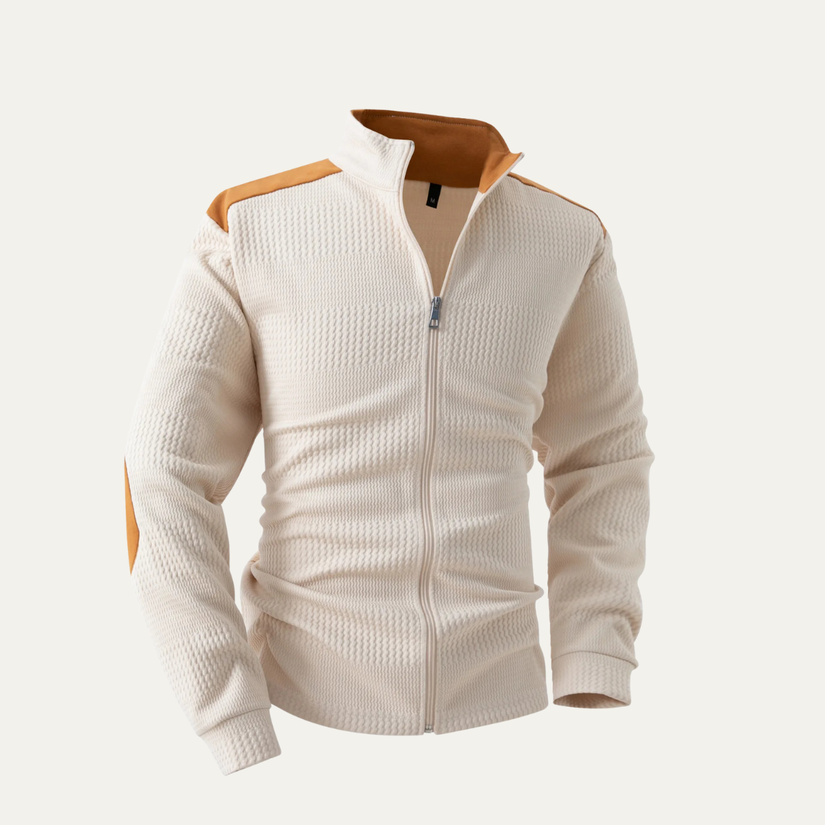 The Locorotondo Men’s Lightweight Zip Up Stand Collar Knit Sweater