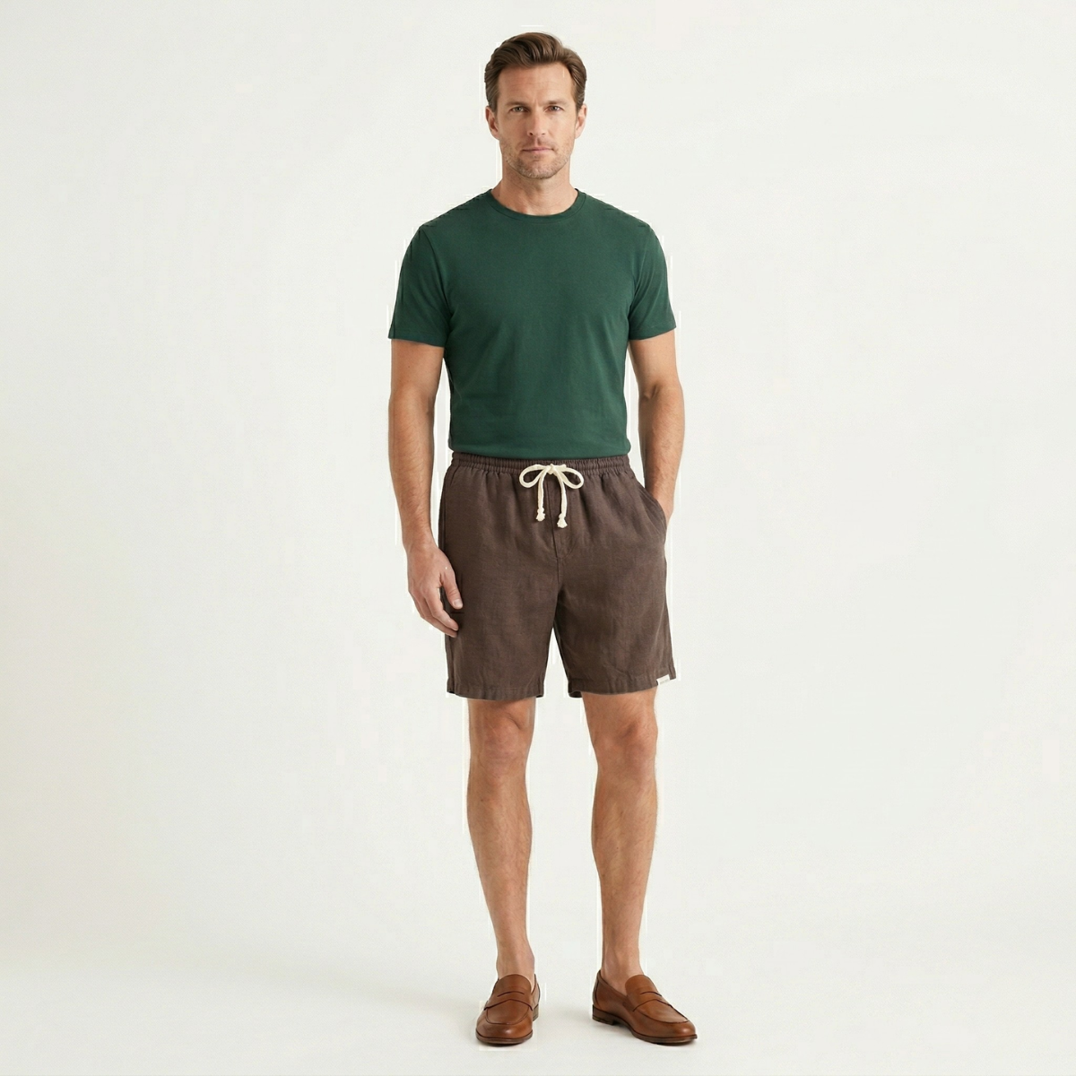 The Mapleford Men’s Casual Slim Fit Drawstring Beach Shorts