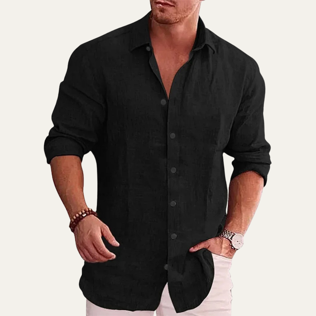 The Orvieto Men’s Cotton Linen Button Down Shirt
