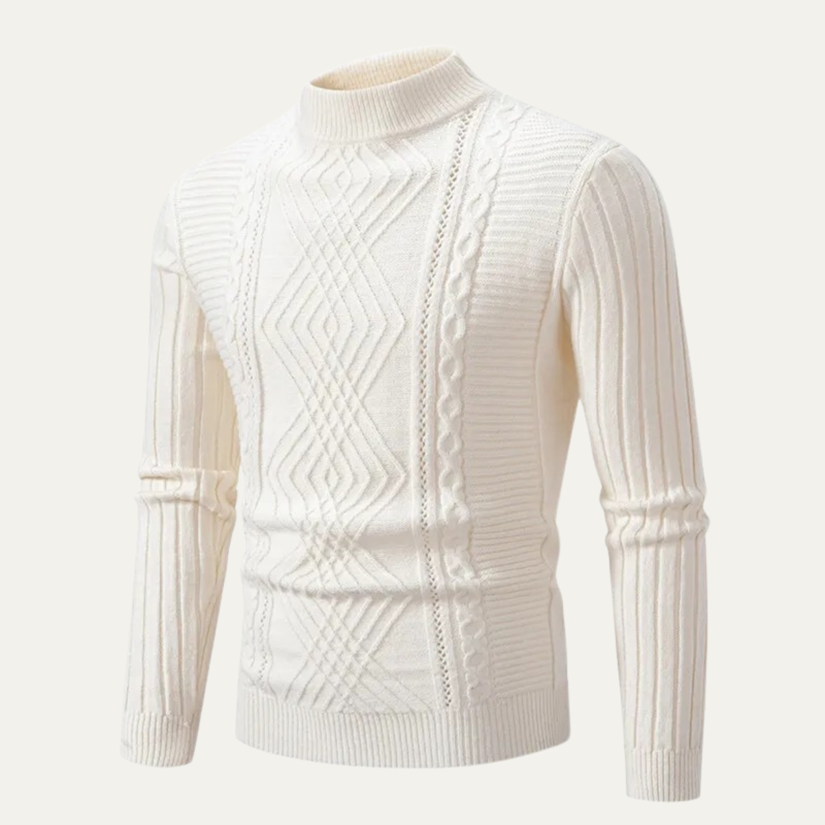 The Rosemont Men’s Mock Neck Slim Fit Knitted Sweater