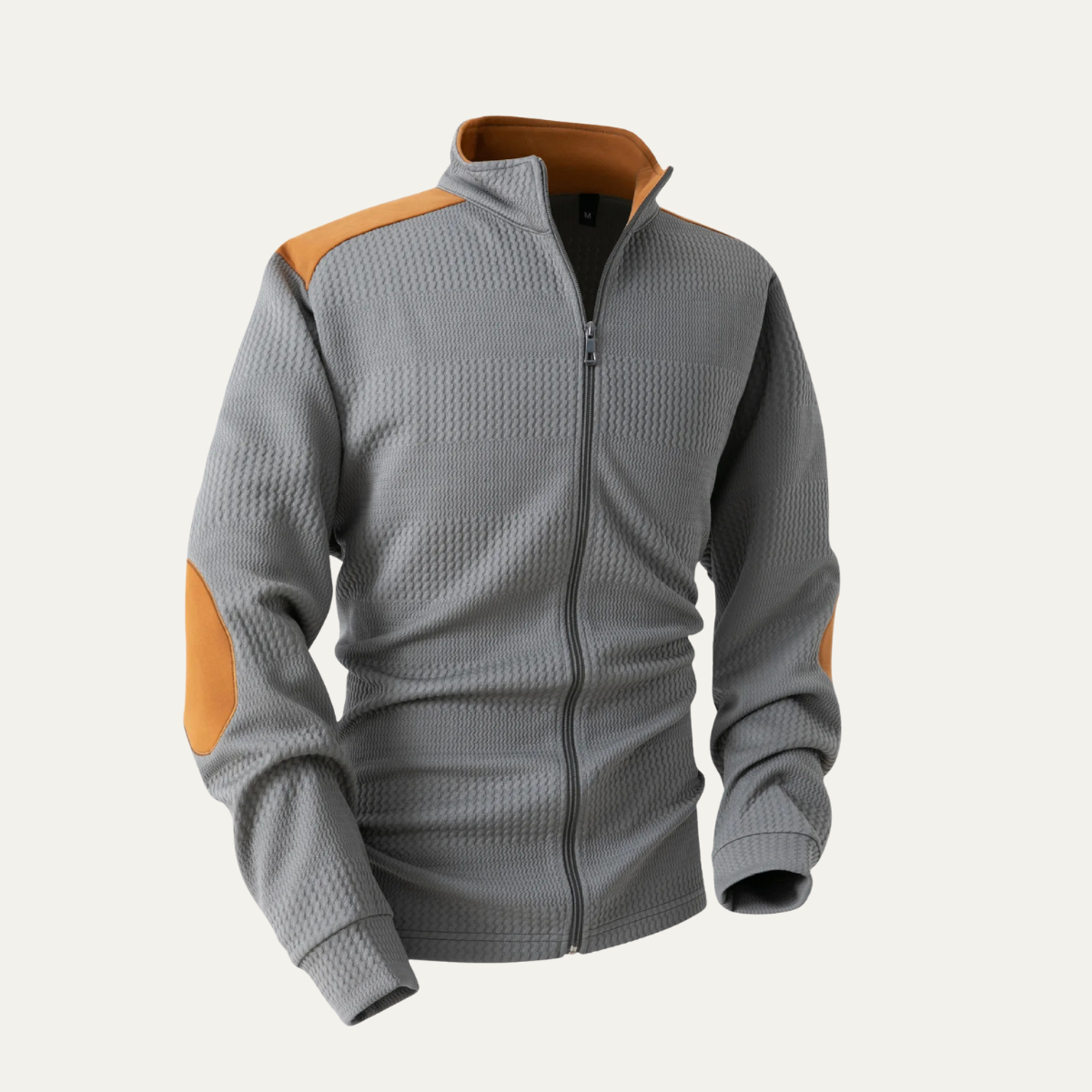 The Locorotondo Men’s Lightweight Zip Up Stand Collar Knit Sweater