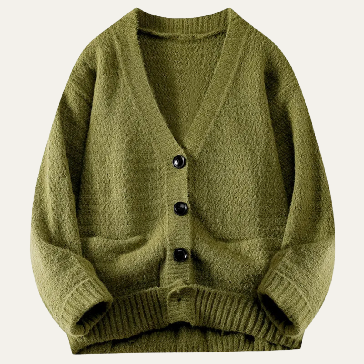 The Elston Men's V Neck Knit Button Up Cardigan