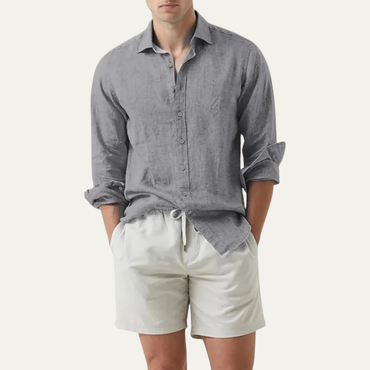 The Tuscania Men’s Casual Lightweight Button Up Linen Shirt