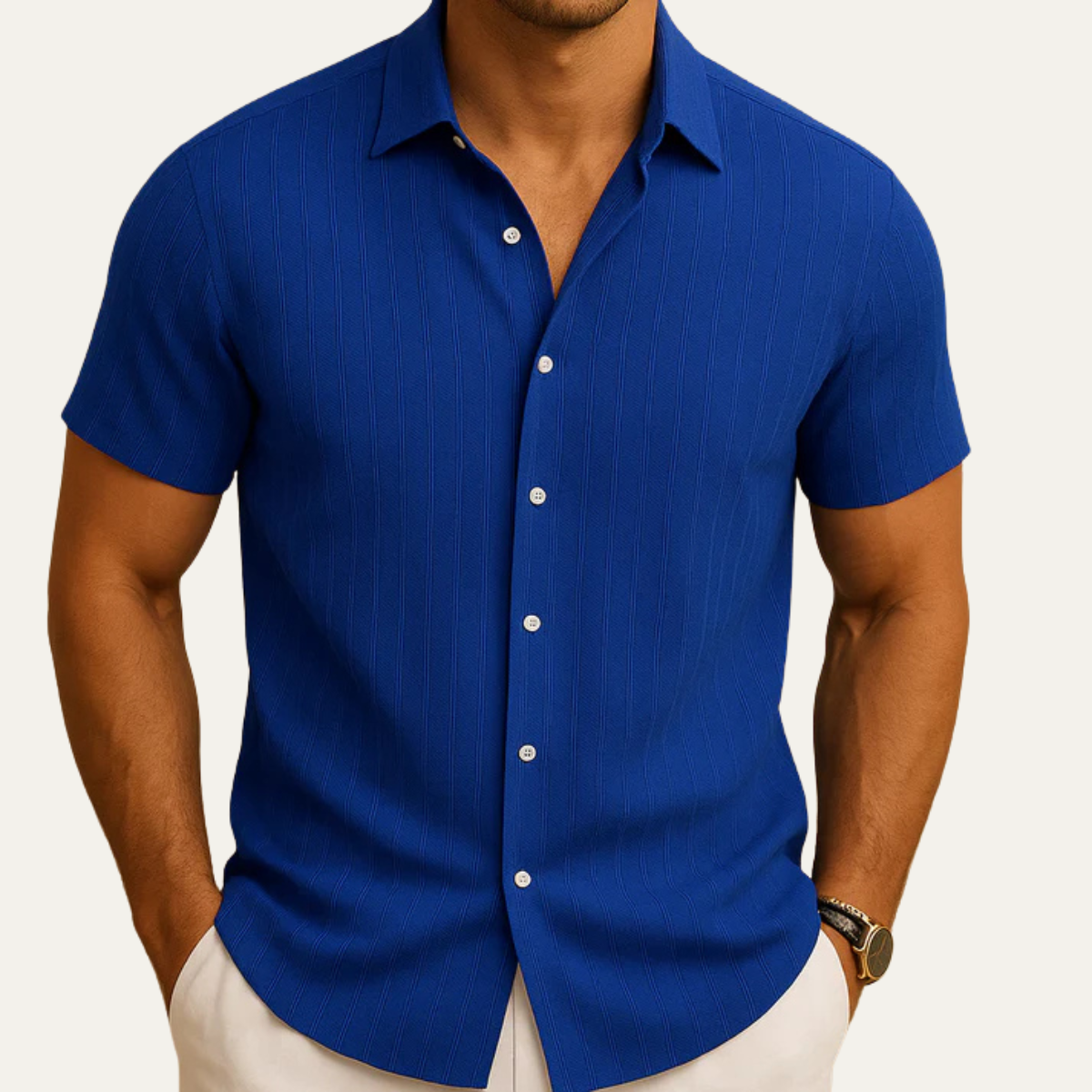 The Lazise Men's Short Sleeve Button Shirt