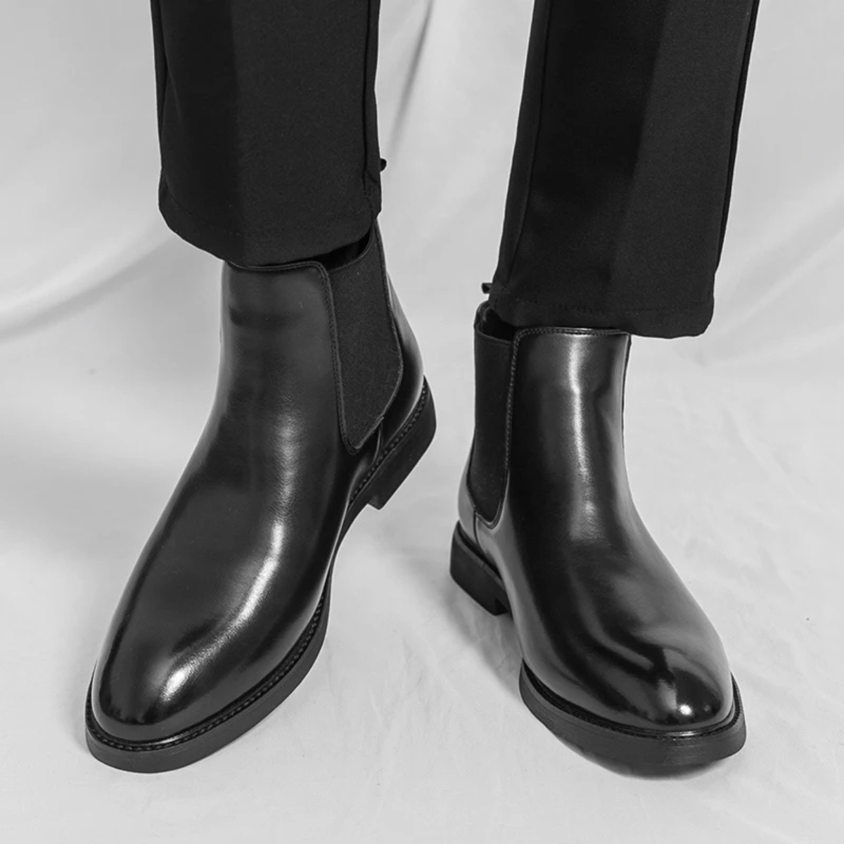 The Brookshire Lane Men’s Stylish Modern Pointed Chelsea Ankle Shoes