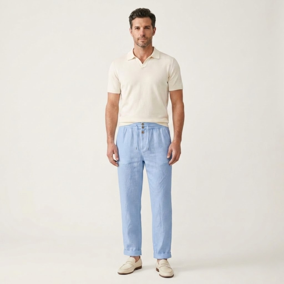 The Greenhaven Men’s Elegant Lightweight Summer Linen Pants
