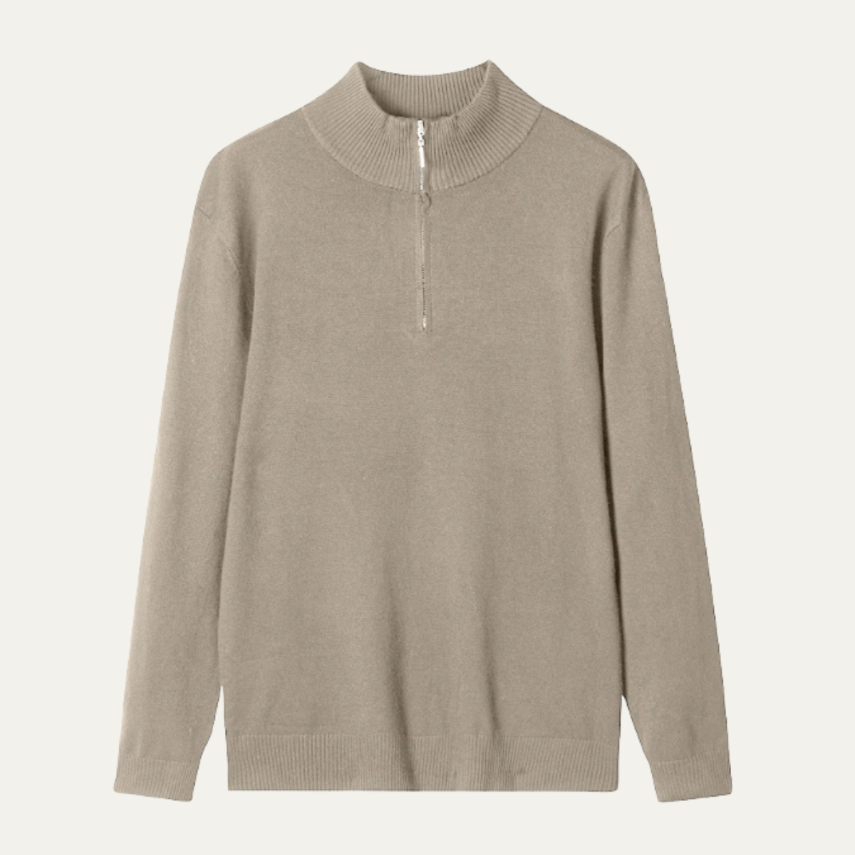 The Foxhaven Men's Mock Neck Half Zip Knit Sweater