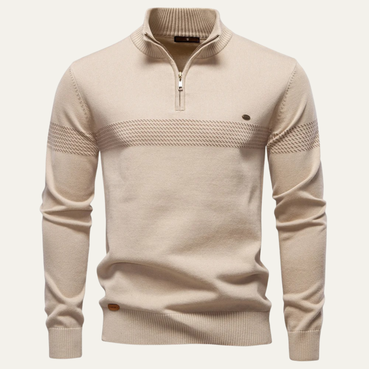 The Selva Men's Sweater Half Zip Knit Wool Blend Sweater