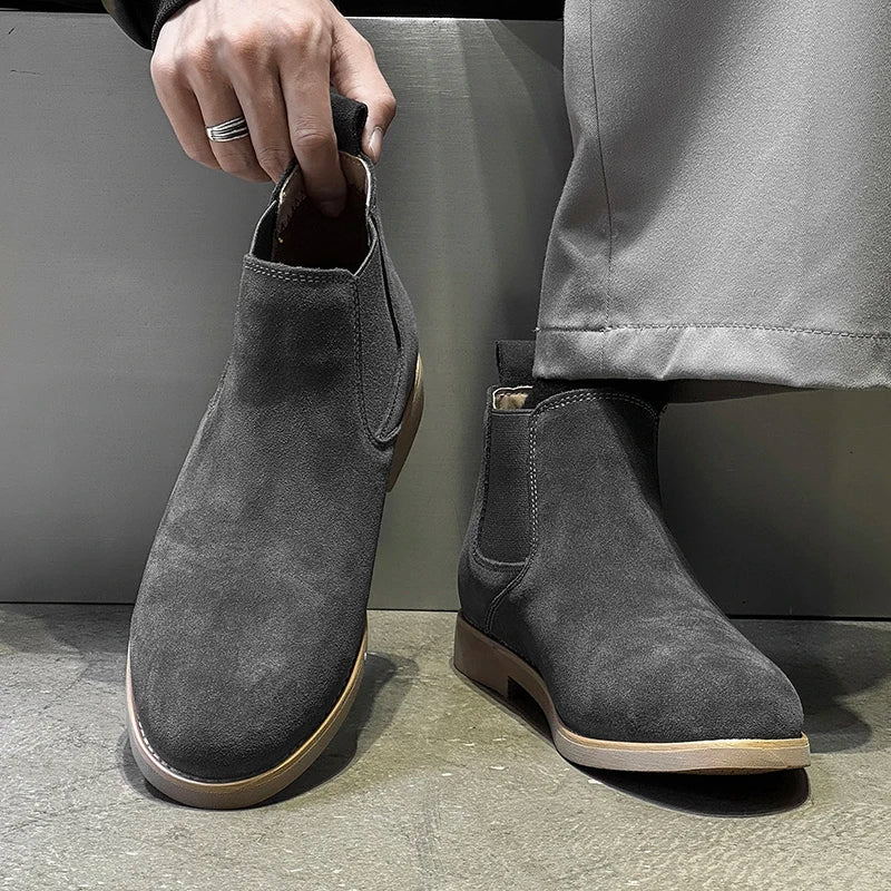 The Galloway Men's Casual Suede Ankle Chelsea Boots